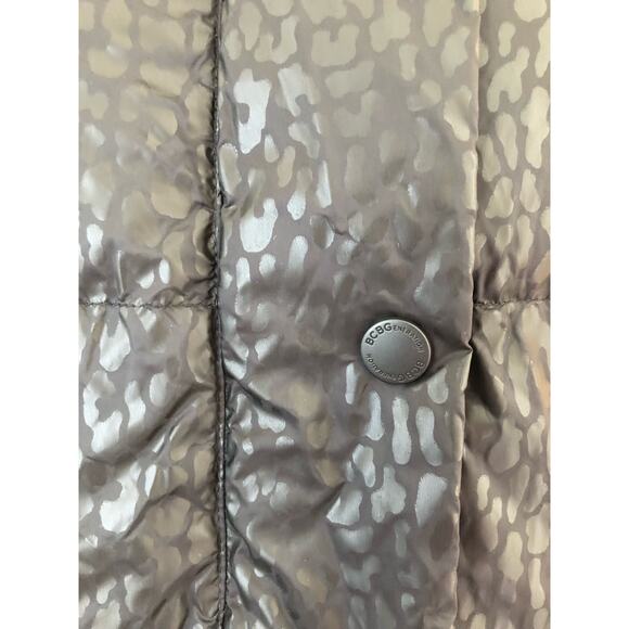 NWT BCBGeneration Hooded Midweight Puffer Jacket in Black/Leopard size XS - Picture 9 of 11